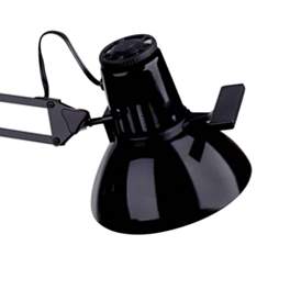 Image2 of Dainolite Caven 36" Adjustable Gloss Black Architect's Clamp Lamp more views