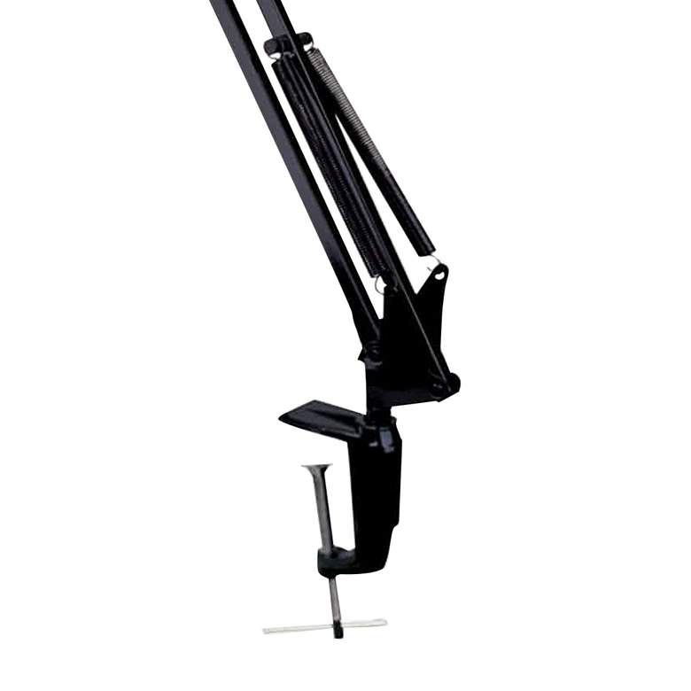 Image 3 Dainolite Caven 36" Adjustable Gloss Black Architect's Clamp Lamp more views