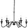 Dainolite Clara 36" Wide 6-Light Matte Black Classic Chandelier