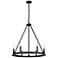Dainolite Colby 26" Wide 6-Light Matte Black Ring Chandelier