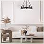 3_Dainolite Colby 26" Wide 6-Light Matte Black Ring Chandelier more views