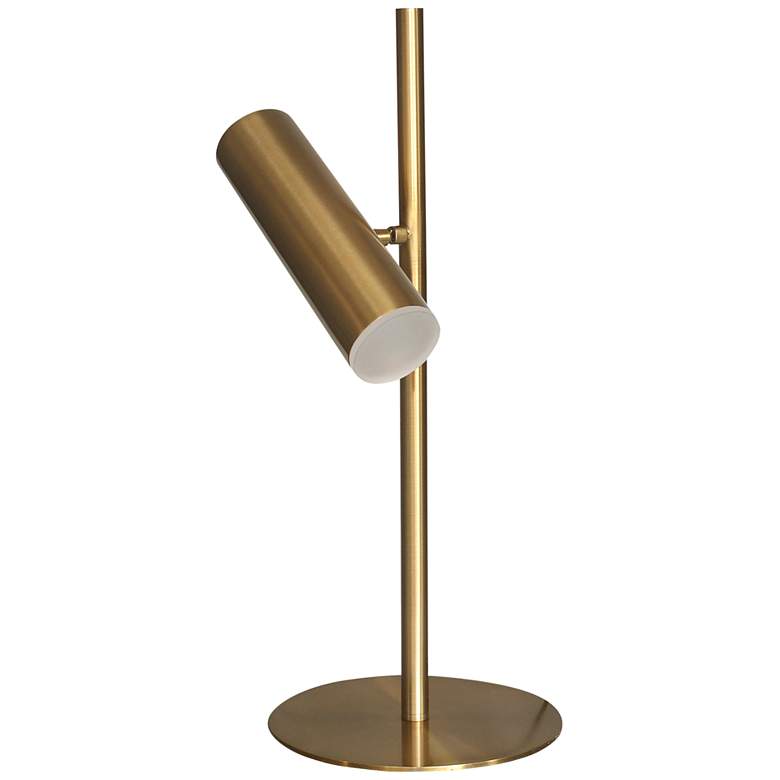 Image 2 Dainolite Constance 19 3/4" Brass Modern LED Accent Lamp with Dimmer
