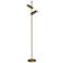 Dainolite Constance 62 1/4" Aged Brass 2-Light Modern Floor Lamp