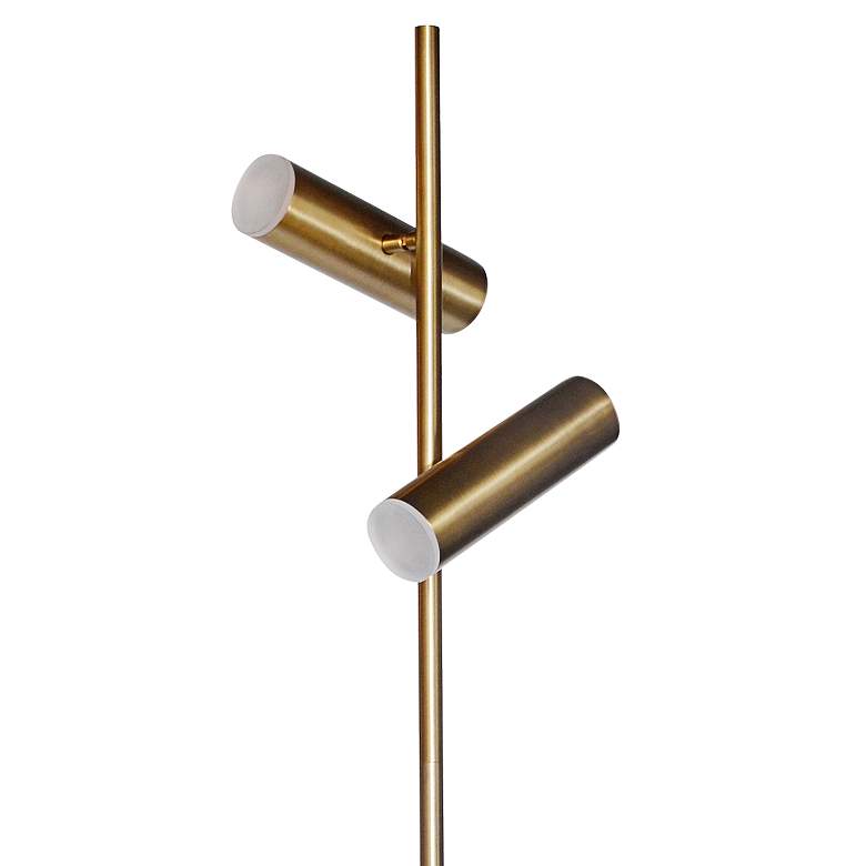 Image 3 Dainolite Constance 62 1/4" Aged Brass 2-Light Modern Floor Lamp more views