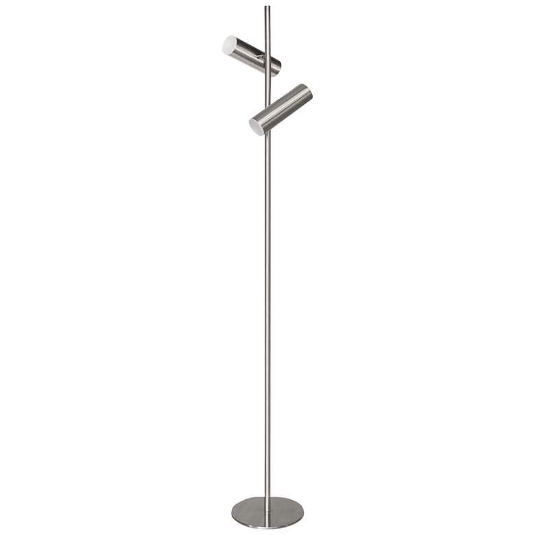 Image 2 Dainolite Constance 62 1/4" High Satin Chrome Metal 2-Light Floor Lamp