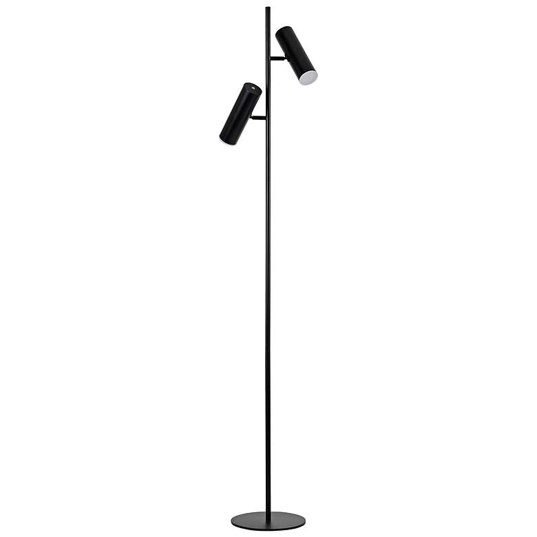 Image 2 Dainolite Constance 62 1/4 inch Matte Black Modern 2-Light Floor Lamp