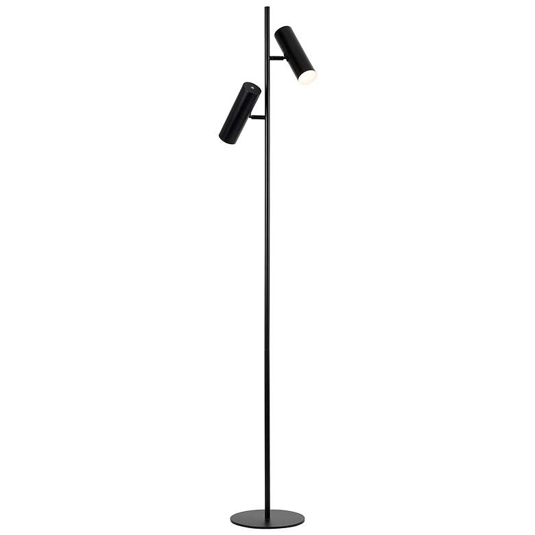 Image 3 Dainolite Constance 62 1/4 inch Matte Black Modern 2-Light Floor Lamp more views