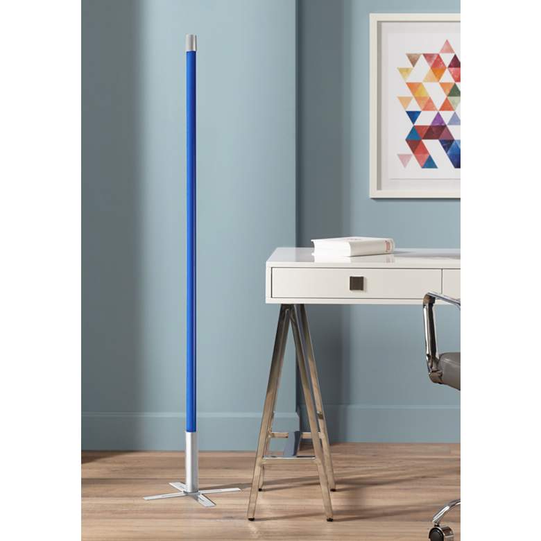 Image 1 Dainolite Dainostix 53" Blue LED Modern Stick Floor Lamp