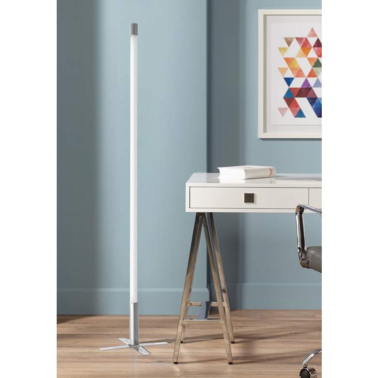 Image 1 Dainolite Dainostix 53" White LED Modern Stick Floor Lamp