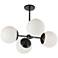 Dainolite Dayana 24" Wide 4-Light Modern Matte Black Chandelier