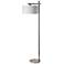 Dainolite Duggar 62" Satin Chrome Offset Arm Modern Floor Lamp