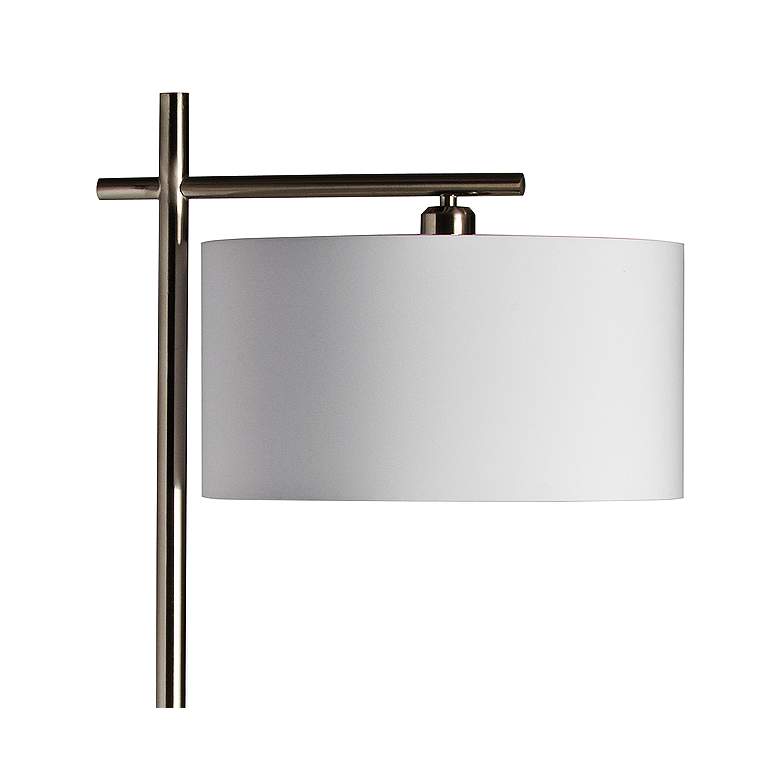 Image 2 Dainolite Duggar 62" Satin Chrome Offset Arm Modern Floor Lamp more views