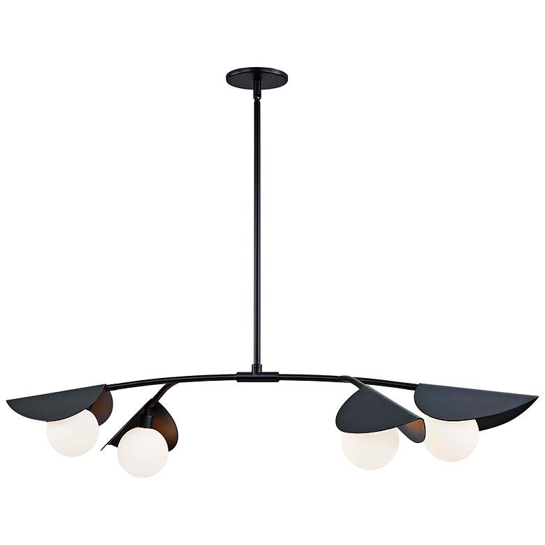 Image 2 Dainolite Emma 41" Wide Matte Black 4-Light Linear Modern Pendant