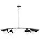 Dainolite Emma 41" Wide Matte Black 4-Light Linear Modern Pendant