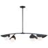 Dainolite Emma 41" Wide Matte Black 4-Light Linear Modern Pendant