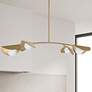 Dainolite Emma 41" Wide Modern Aged Brass 4-Light Linear Pendant