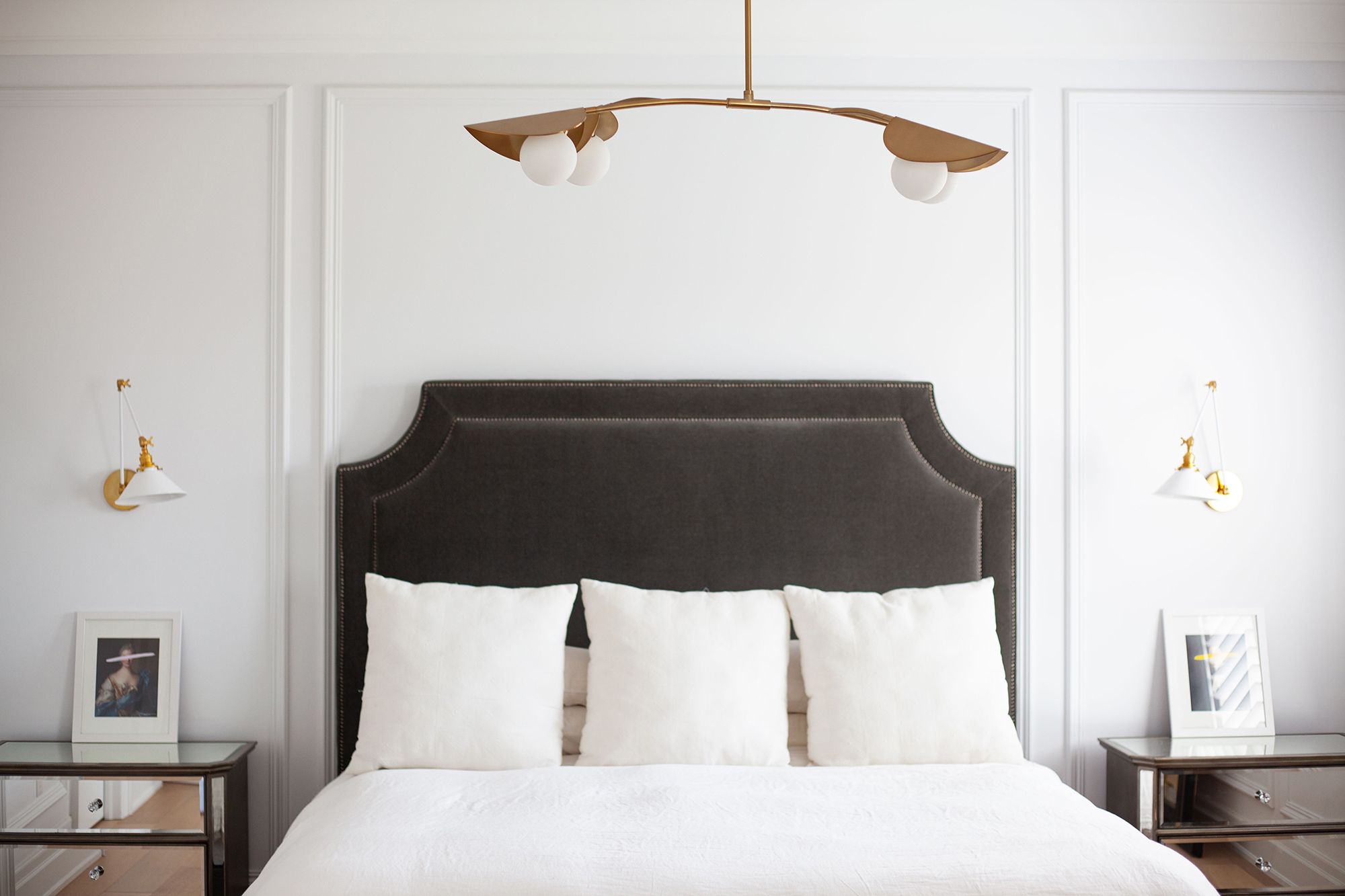 Dainolite Emma 41" Wide Modern Aged Brass 4-Light Linear Pendant