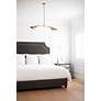 Dainolite Emma 41" Wide Modern Aged Brass 4-Light Linear Pendant