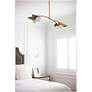 Dainolite Emma 41" Wide Modern Aged Brass 4-Light Linear Pendant