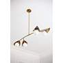 Dainolite Emma 41" Wide Modern Aged Brass 4-Light Linear Pendant