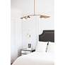 Dainolite Emma 41" Wide Modern Aged Brass 4-Light Linear Pendant