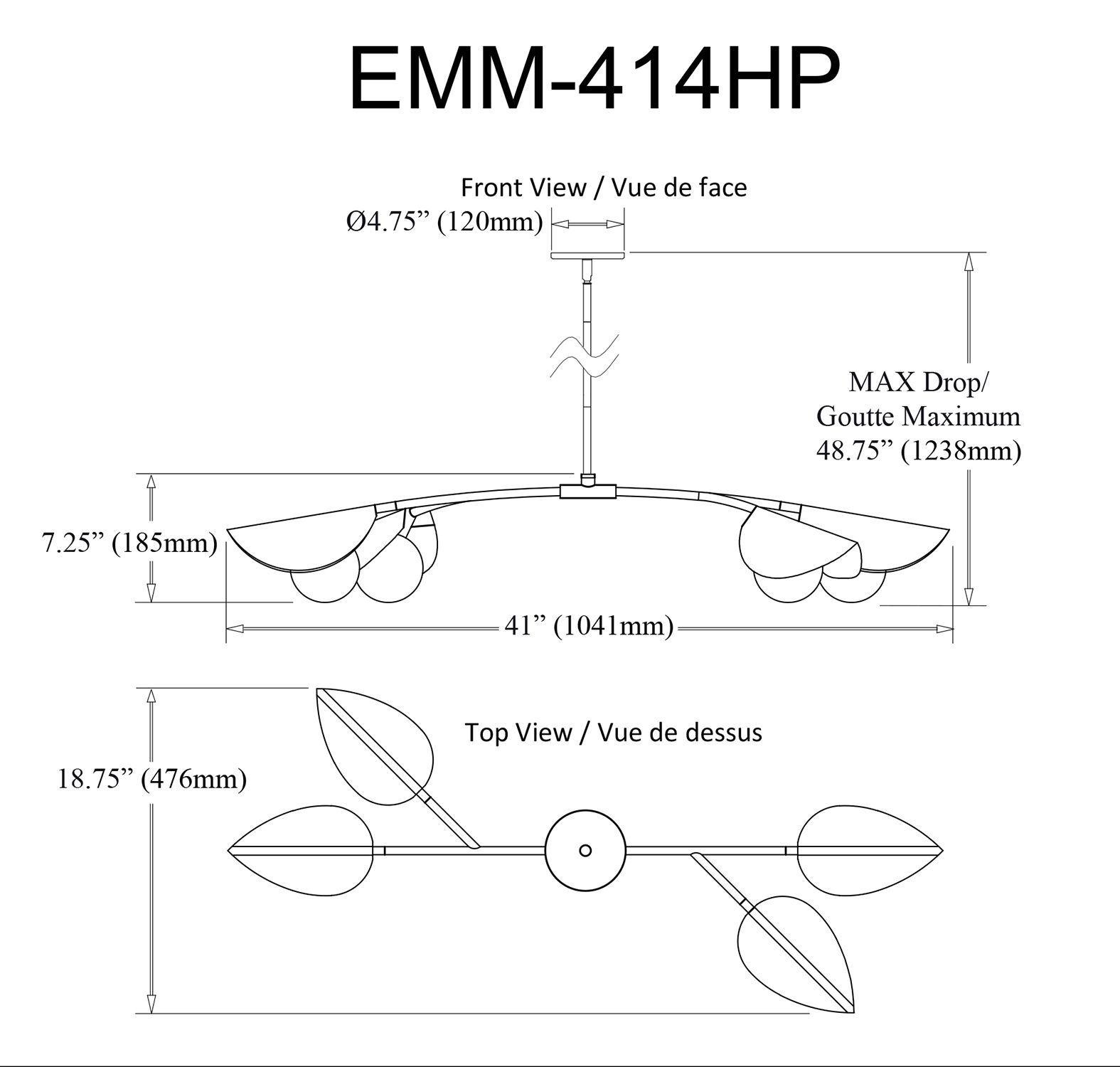 Dainolite Emma 41" Wide Modern Aged Brass 4-Light Linear Pendant