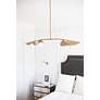 Dainolite Emma 41" Wide Modern Aged Brass 4-Light Linear Pendant