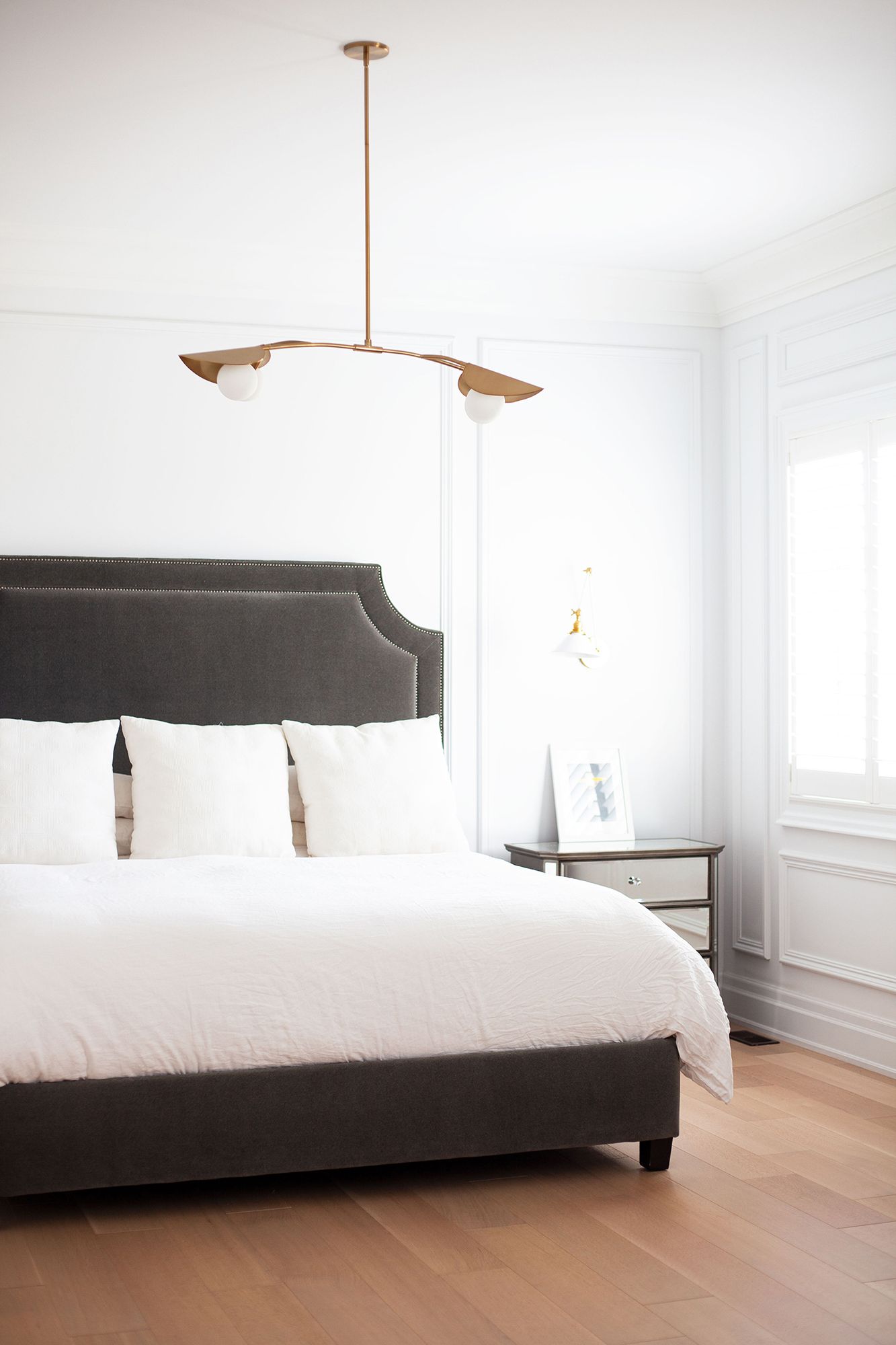 Dainolite Emma 41" Wide Modern Aged Brass 4-Light Linear Pendant