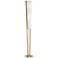 Dainolite Emotions 61" Aged Brass and White Cone Torchiere Floor Lamp