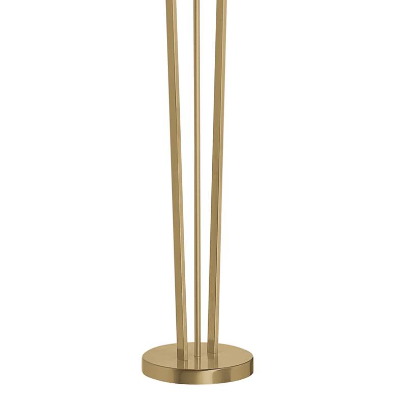 Image 4 Dainolite Emotions 61" Aged Brass and White Cone Torchiere Floor Lamp more views