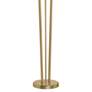 Dainolite Emotions 61" Aged Brass and White Cone Torchiere Floor Lamp