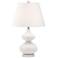 Dainolite Eudora 19" High White Glass Modern Gourd Accent Table Lamp