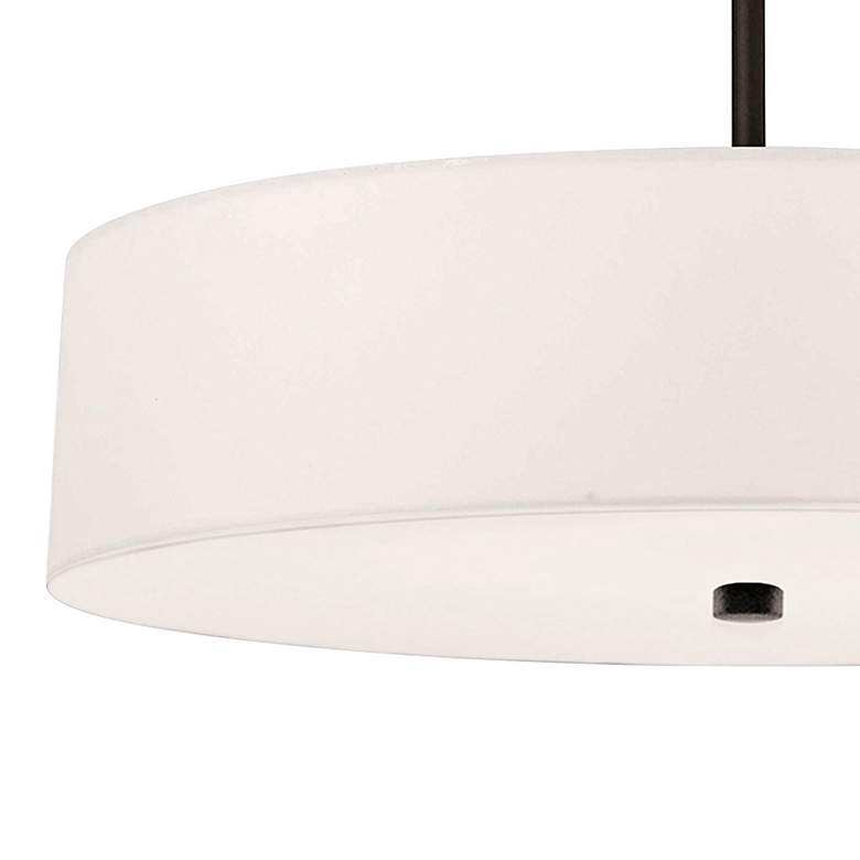 Image 2 Dainolite Everly 20" Wide 4-Light Matte Black White Shade Drum Pendant more views