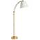 Dainolite Felix 61" Aged Brass Metal Adjustable Arm Task Floor Lamp