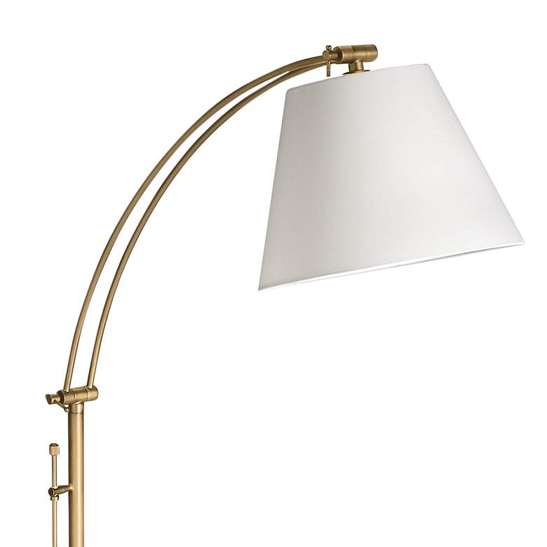Image 3 Dainolite Felix 61" Aged Brass Metal Adjustable Arm Task Floor Lamp more views