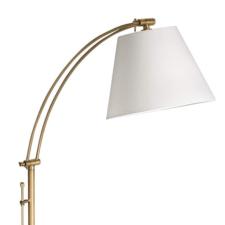 Image 3 Dainolite Felix 61 inch Aged Brass Metal Adjustable Arm Task Floor Lamp more views