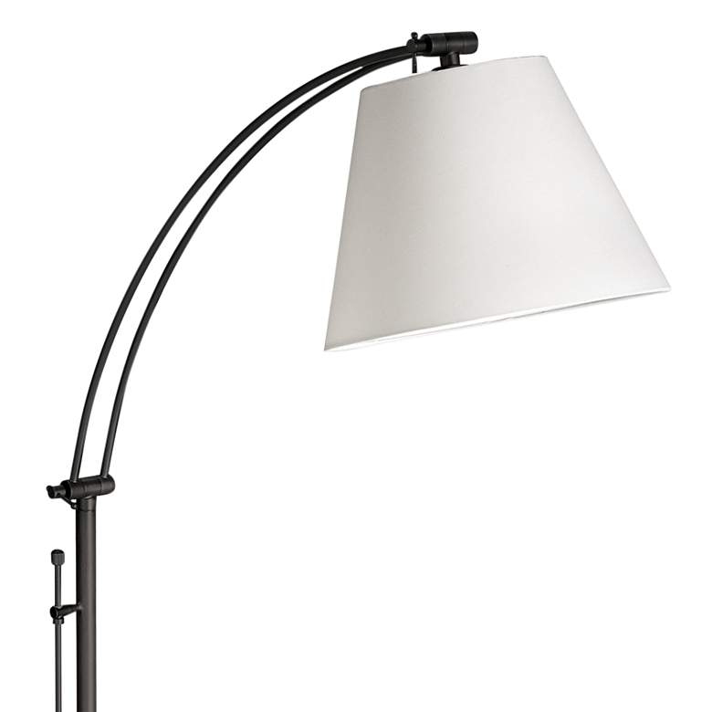 Image 3 Dainolite Felix 61" Matte Black Metal Adjustable Arc Arm Floor Lamp more views