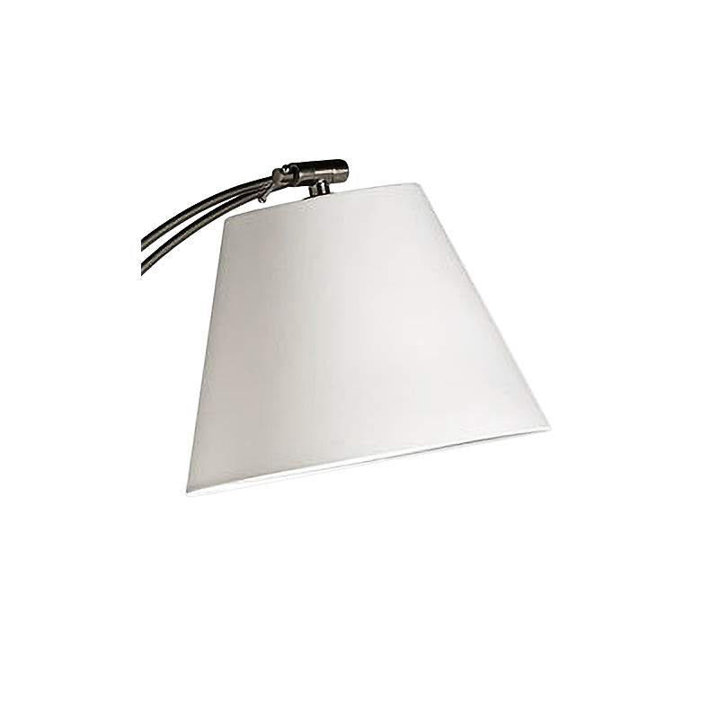 Image 2 Dainolite Felix 61" Satin Chrome Adjustable Arc Arm Floor Lamp more views
