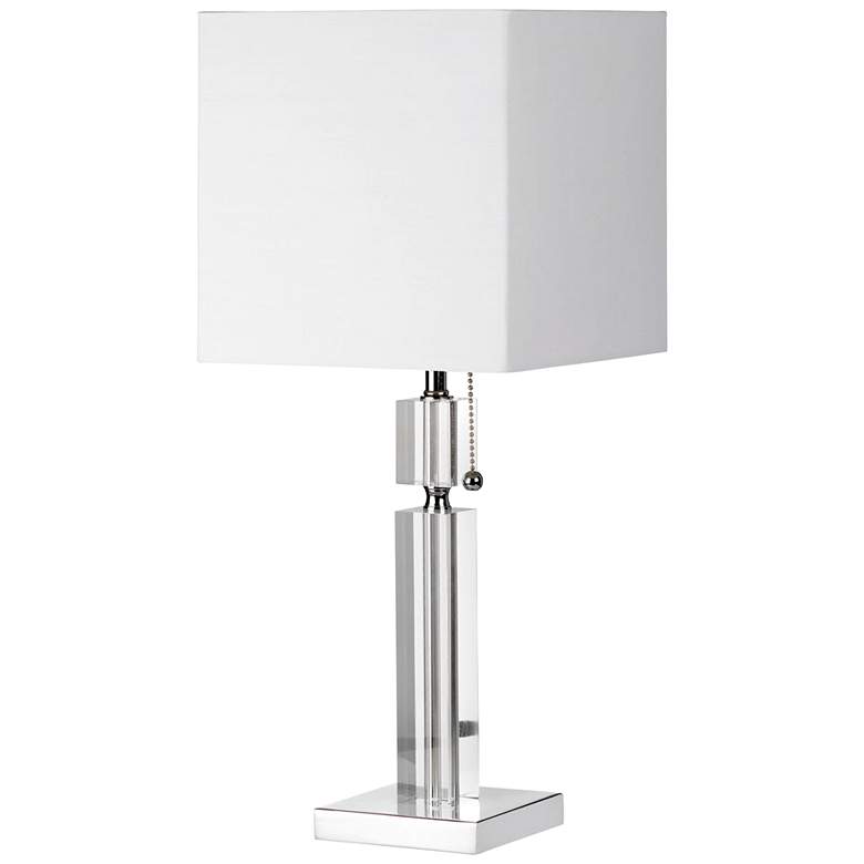 Image 1 Dainolite Fernanda 19 inch Chrome and Glass Modern Table Lamp