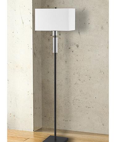 Dainolite Fernanda 60" High 2-Light Modern Matte Black Floor Lamp