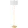 Dainolite Fernanda 60" High 2-Light Modern Brass Floor Lamp