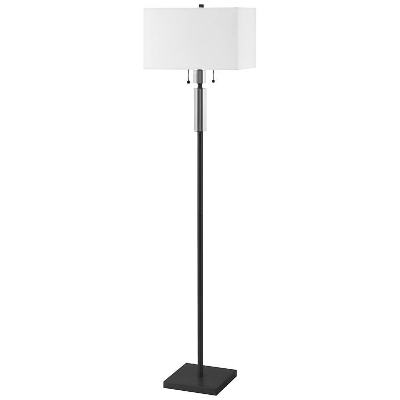 Image 1 Dainolite Fernanda 60" High 2-Light Modern Matte Black Floor Lamp