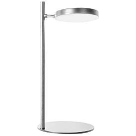 Image1 of Dainolite Fia 15" High Satin Chrome Modern LED Desk or Table Lamp