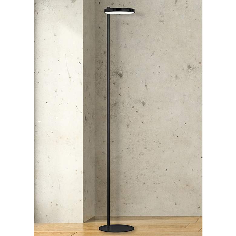 Image 1 Dainolite Fia 60 1/2" High Matte Black Modern LED Floor Lamp