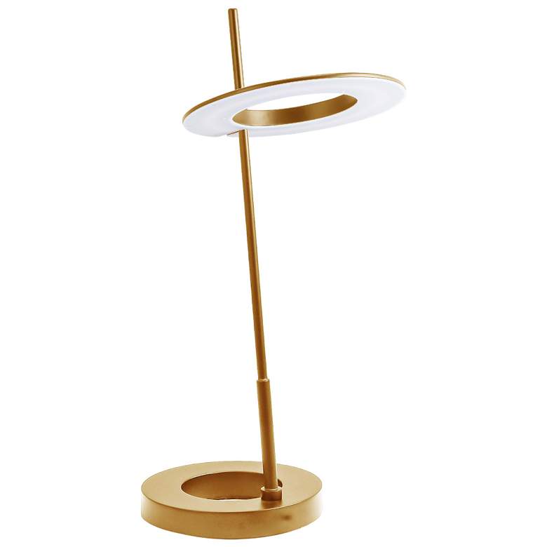 Image 1 Dainolite Finley 22" High Aged Brass Finish Modern LED Table Lamp