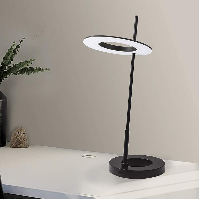 Image 1 Dainolite Finley 22" High Matte Black Finish Modern LED Table Lamp