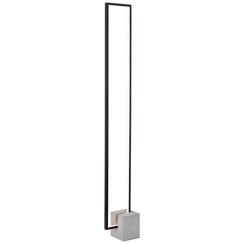 Image 2 Dainolite Florence 54 3/4 inch Matte Black Metal Modern LED Floor Lamp
