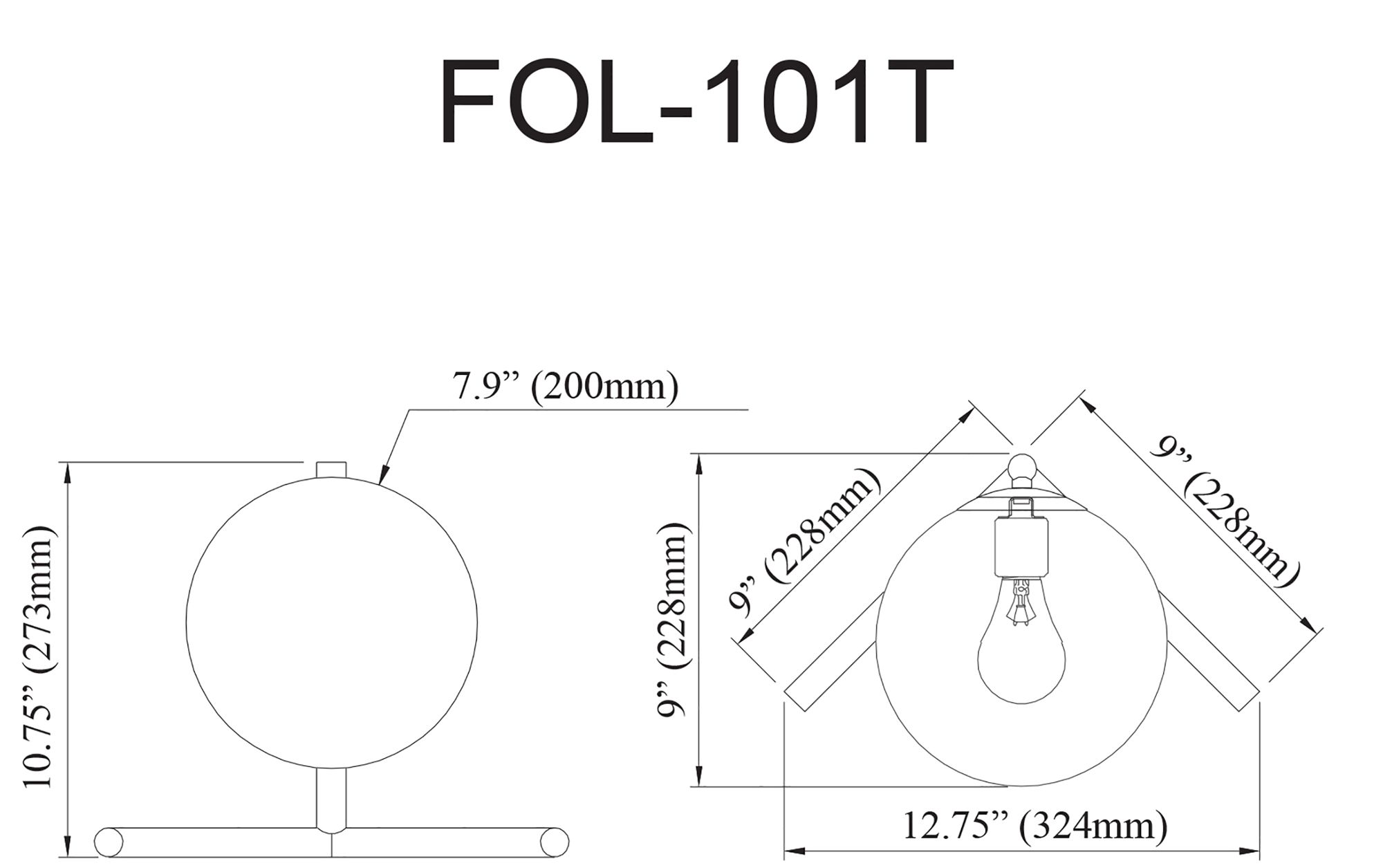 Image 4 Dainolite Folgar 10.75" High Matte Black Modern Accent Table Lamp more views