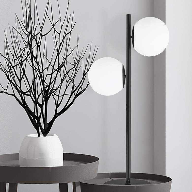 Image 1 Dainolite Folgar 22" High 2-Light Black and White Modern Accent Lamp