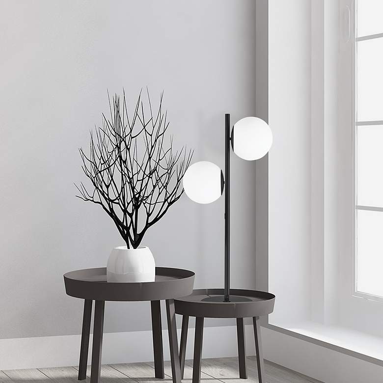 Image 3 Dainolite Folgar 22" High 2-Light Black and White Modern Accent Lamp more views